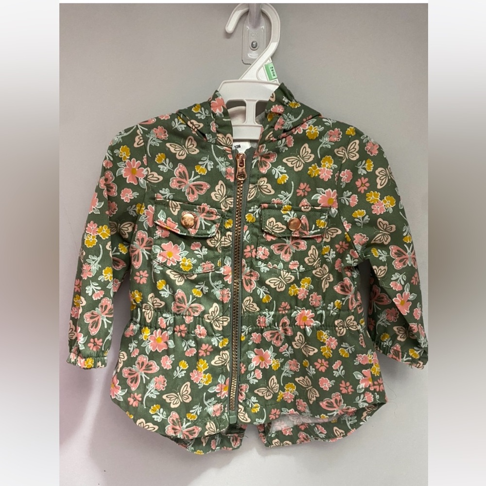 Floral Green Jacket for Kids